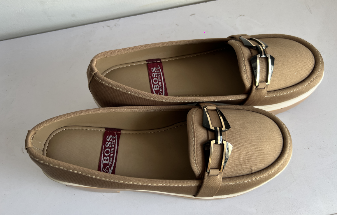 Women’s Platform Lug-Sole Light Brown Loafers