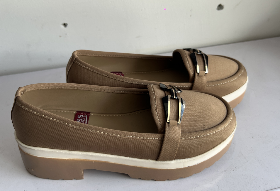 Women’s Platform Lug-Sole Light Brown Loafers