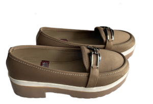 Women’s Platform Lug-Sole Light Brown Loafers