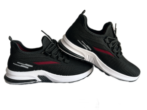 Unisex black Lightweight Knit Sports Sneakers