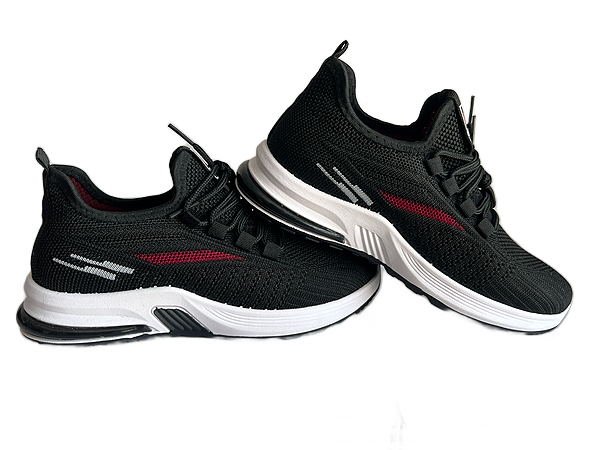 Unisex black Lightweight Knit Sports Sneakers