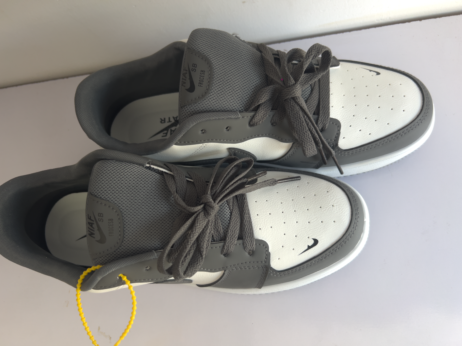 men grey sneakers