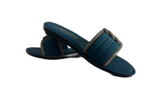 Embellished Crystal Tea Casual Slide Sandals